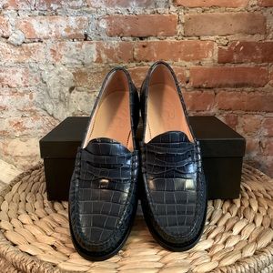 J. Crew croc leather loafer NWT 8.5